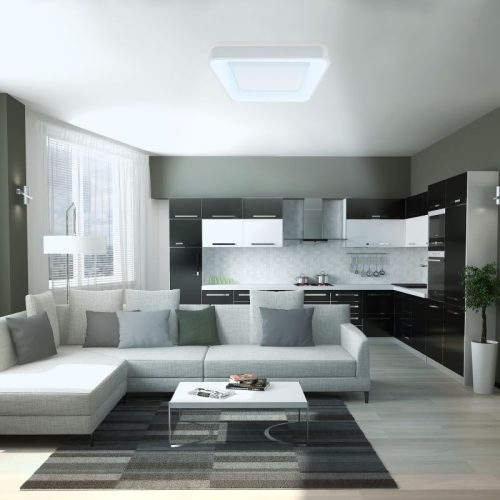 Videx Led Edge 72 W-os ø450mm fehér négyzet alakú LED távirányítós mennyezeti lámpa