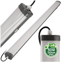   Berge LEO 50 W-os falon kívüli 120 cm-es antracit színű por- és páramentes lámpa IP65 5000K 5000lm