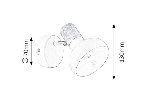 Holly spot E14 1X 40W,fehér/ bükk