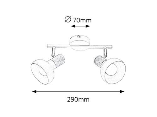 Holly spot E14 2X 40W,fehér/ bükk