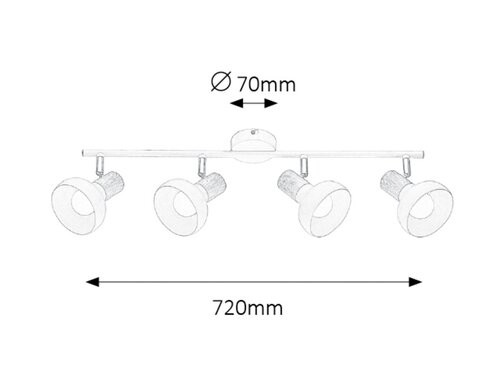 Holly spot E14 4X 40W,fehér/ bükk