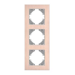   Videx Binera rosegold színű alumínium hármas függőleges keret (6/48)