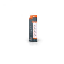   Videx Oncord fehér színű 4-es professzionális hosszabbító kapcsolóval 3m-es kábellel 1 x USB + 1 x USB-C