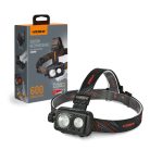 Videx LED Fejlámpa újratölthető akkumulátorral  600 lm  5000K  H189