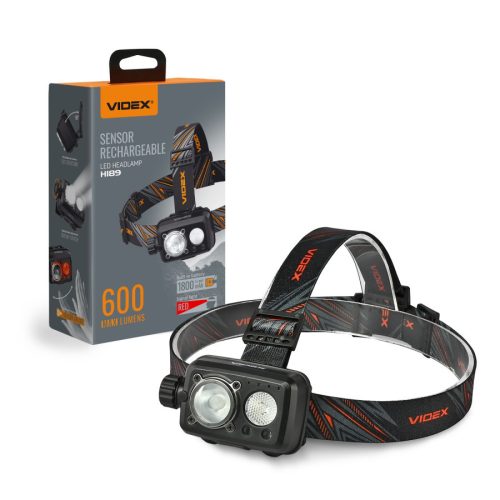 Videx LED Fejlámpa újratölthető akkumulátorral  600 lm  5000K  H189