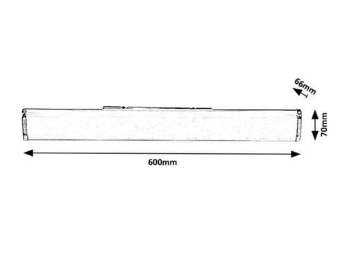 Danton, beltéri fürd.LED 14W,króm,L60cm, IP44