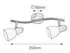 Soma 2-es szpot E14 2x40W bronz opál