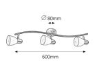 Soma 3-as szpot E14 3x40W bronz opál