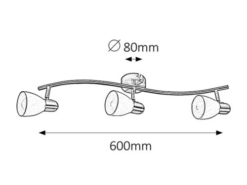 Soma 3-as szpot E14 3x40W bronz opál