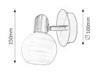 Aurel 1-es szpot E14 1x40W sz.kr opál