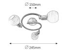 Aurel 3-as szpot E14 3x40W sz.kr opál