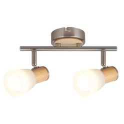 Gavin 2-es spot E14 2x40W sz.króm bükkfa