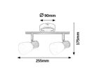 Gavin 2-es spot E14 2x40W sz.króm bükkfa