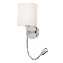 Larkin faliolvasó kör E27 40W LED3W króm