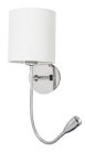 Larkin faliolvasó kör E27 40W LED3W króm