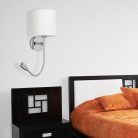 Larkin faliolvasó kör E27 40W LED3W króm