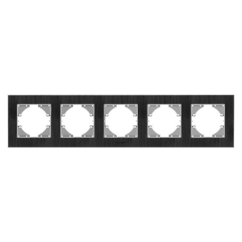 Videx Binera fekete színű alumínium ötös vízszintes keret (6/48)