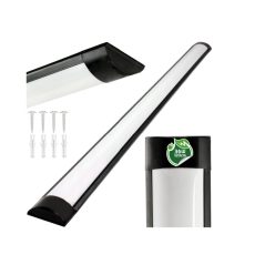   Berge Batten Led 36 W, 120 cm, falon kívüli fekete lámpa IP20-as védettséggel
