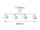 Karen 4-es spot LED 4x4W fehér/króm