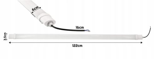 Berge Hermetikus fehér LED panel 120cm - 36W - semleges fehér színhőmérséklet