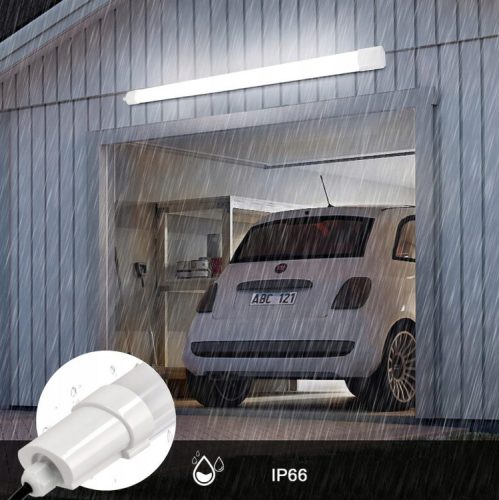 Berge Hermetikus fekete LED panel 120cm - 36W - semleges színű