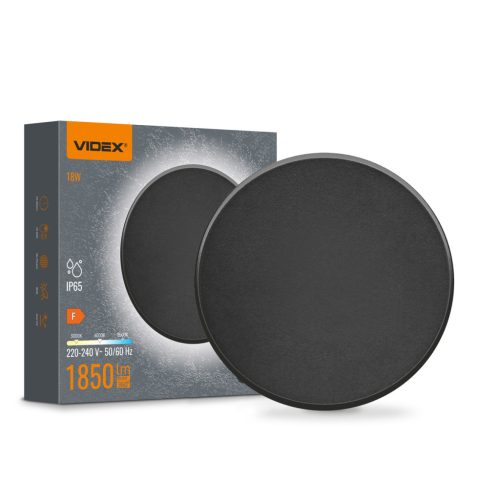 Videx WL03 LED fali lámpa 12W IP65 3000K-4000K-6500K Fekete