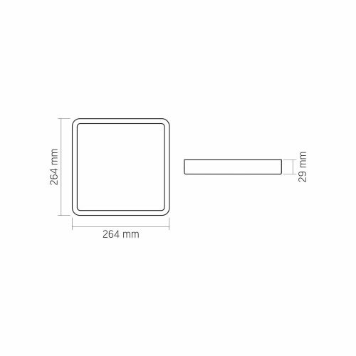 VIDEX-DOWNLIGHT-LED-DLSS-FEKETE-24W LED Felületre szerelhető Mennyezeti lámpa