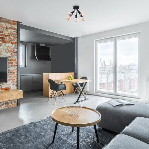 Almus,menny,5xE27,fekete,flexibilis