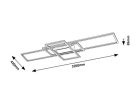 Thabita, beltéri, mennyezeti ,LED 54W,sz.króm,L105cm