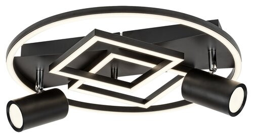 Aztec, beltéri mennyezeti LED40W, fekete, D39,5cm