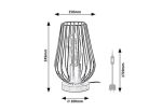Gremio, beltéri asztali E27 1xMAX40W,fek+fa,H25