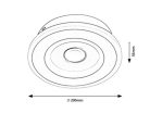 Taneli,ind.wall,LED,20W,wh,chrome,round