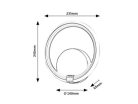 Willow, beltéri fali,LED 12W,750lm,D24,m.fek