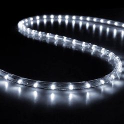   Eurolamp UV-védelemmel ellátott LED fénykábel tekercs, 50m-es Hideg fehér, IP65, villogó lámpákkal