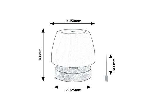 Odera,outd.table, LED3W, H16cm