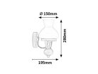 Petronel falikar E27 60W matt fekete
