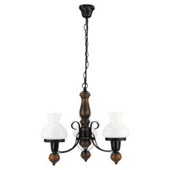 Petronel 3ágú csillár E27, 3x60W fekete