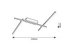 Negan, beltéri mennyezeti LED24W, L114cm, H8,5cm