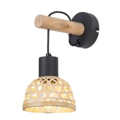 Rattan, beltéri fali, E27 1xMAX15W, L20cm