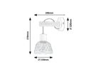 Rattan, beltéri fali, E27 1xMAX15W, L20cm
