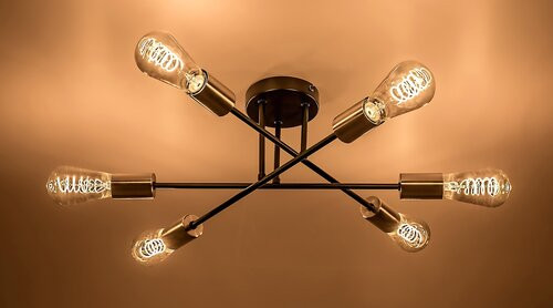 Branwen, beltéri mennyezeti E27 6xMAX25W, D57cm