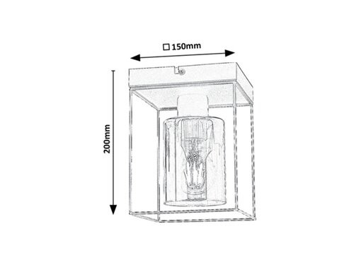 Chadwick, beltéri mennyezeti E27 1xMAX25W, H20cm