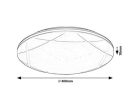 Oswald2, beltéri mennyezeti LED24W, D40cm, ezüst