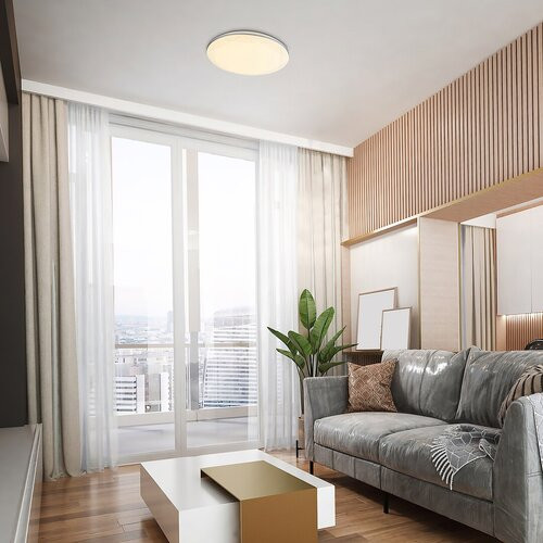 Oswald2, beltéri mennyezeti LED24W, D40cm, ezüst