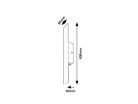 Ampel, beltéri fali, LED6W, H40cm, fekete