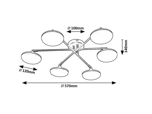 Madi, beltéri mennyezeti LED24W, L57cm