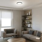 Paulos, beltéri mennyezeti LED24W, D30cm, fekete