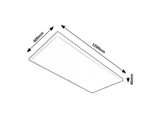 Damek2, beltéri mennyezeti LED80W, 120x60cm