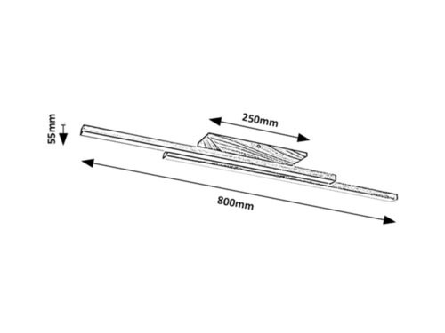 Tamur, beltéri mennyezeti LED21W, L80cm,fa/fehér