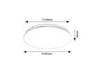 Vendel, beltéri mennyezeti LED12W, D25,5cm,fehér
